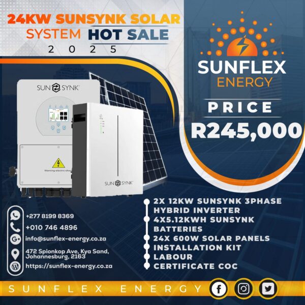 24Kw Sunsynk Solar System