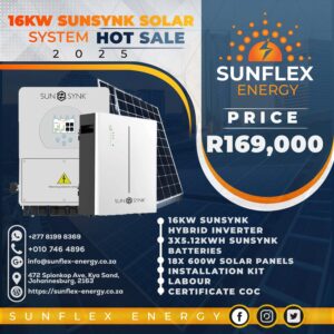 16Kw Sunsynk Solar System