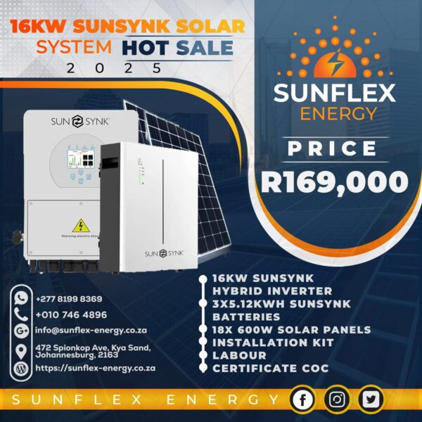 16Kw Sunsynk Solar System